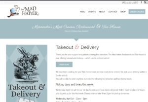 Takeout and Delivery Now Available | Mad Hatter Restaurant and Tea House,